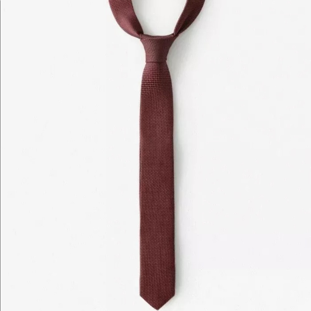 Zara Boy’s  Geometric Print Jacquard Tie  Red One Size